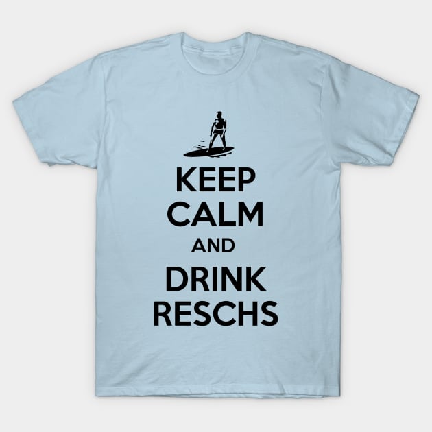 Reschs KEEP CALM SURFER - (black) T-Shirt by Simontology